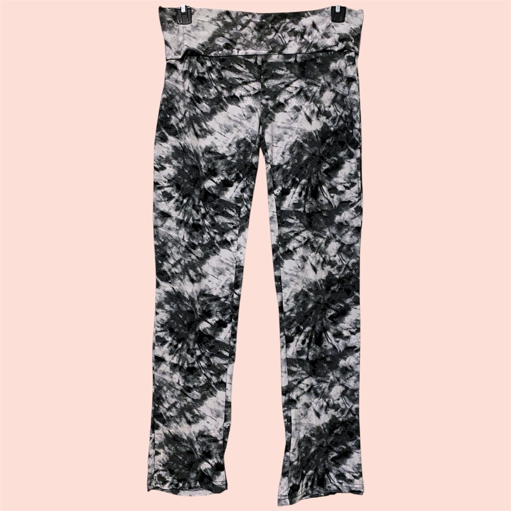 Bobbie Brooks Tie-Dye Slim Lounge Pants w Foldover Waistband